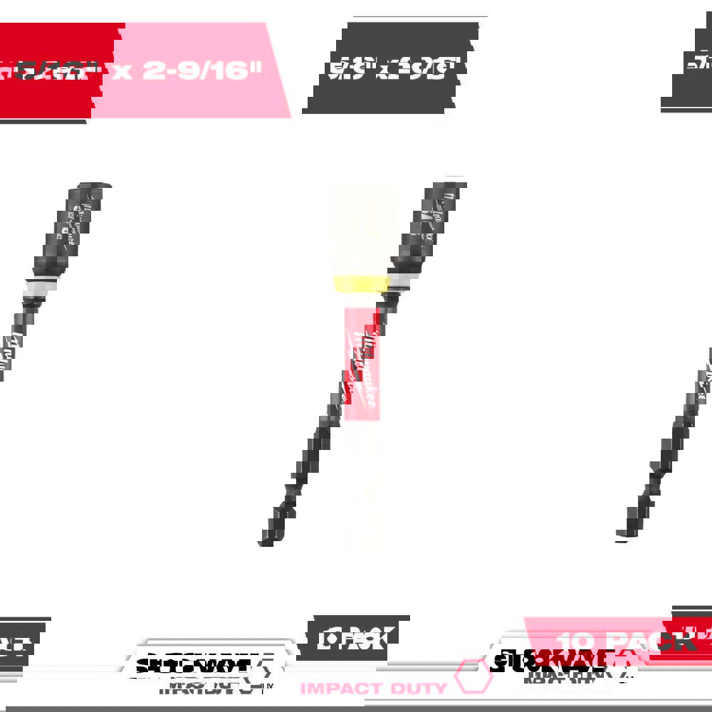 Power & Impact Screwdriver Bit Sets; Bit Type: Impact Nut Driver ; Point Type: Hex ; Drive Size: 5/16 ; Overall Length (Inch): 2-9/16 ; Hex Size Range (Inch): 1/4 ; Blade Width: 1/4